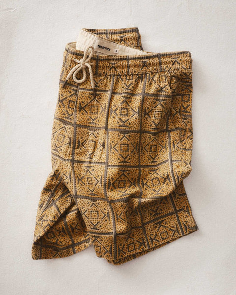 Taylor Stitch The Apres Short - Fennel Block Print - nineNORTH | Men's & Women's Clothing Boutique