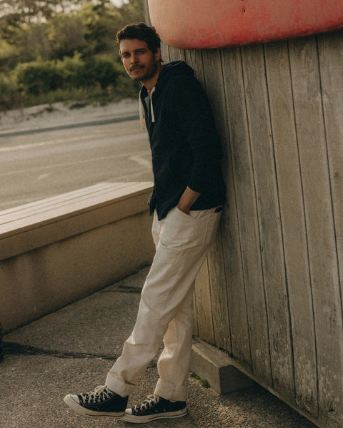 Taylor Stitch The Après Zip Hoodie / Rinsed Indigo Terry - nineNORTH | Men's & Women's Clothing Boutique