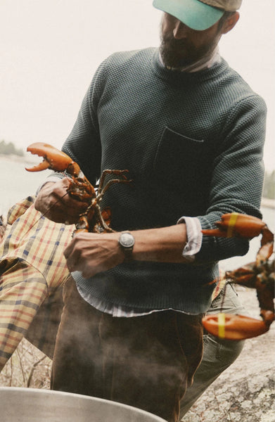 Taylor Stitch The Crawford Crew Sweater - Faded Spruce - nineNORTH | Men's & Women's Clothing Boutique