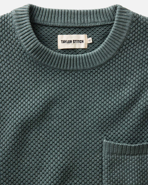 Taylor Stitch The Crawford Crew Sweater - Faded Spruce - nineNORTH | Men's & Women's Clothing Boutique