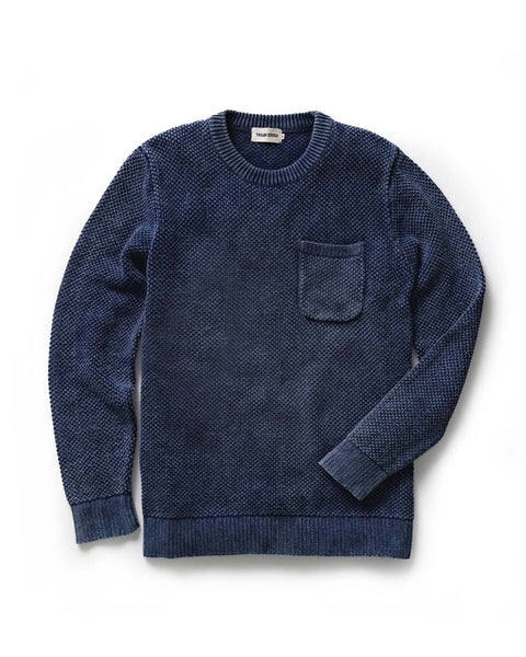 Taylor Stitch The Crawford Crew Sweater - Washed Indigo - nineNORTH | Men's & Women's Clothing Boutique