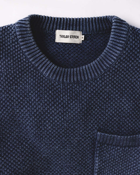 Taylor Stitch The Crawford Crew Sweater - Washed Indigo - nineNORTH | Men's & Women's Clothing Boutique