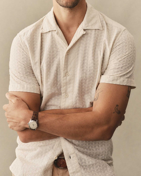 Taylor Stitch The Davis Shirt - Vintage White Embroidered Stripe - nineNORTH | Men's & Women's Clothing Boutique