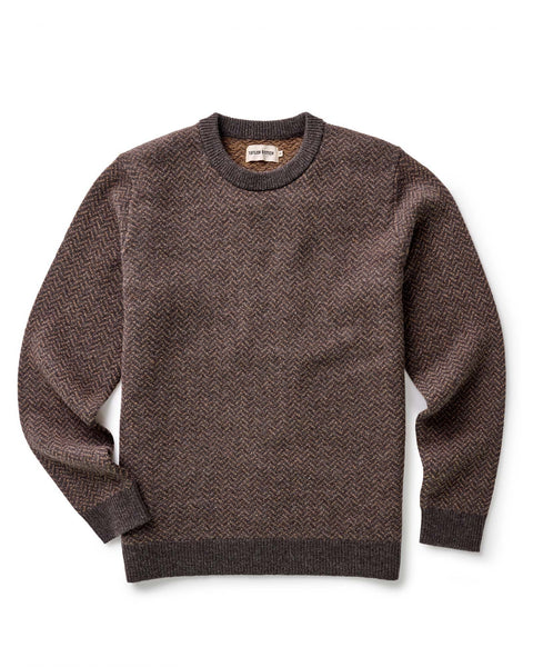 Taylor Stitch The Eddy Crew / Coffee Herringbone - nineNORTH | Men's & Women's Clothing Boutique