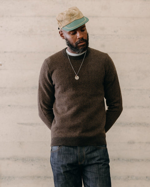 Taylor Stitch The Eddy Crew / Coffee Herringbone - nineNORTH | Men's & Women's Clothing Boutique