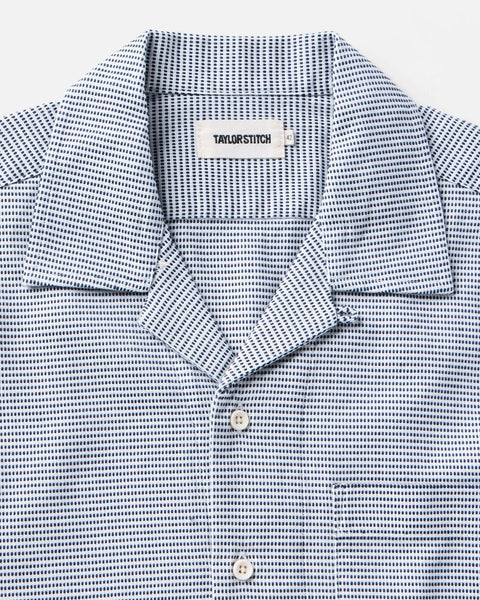 Taylor Stitch The Hawthorne Shirt - Blue Pin Dot Dobby - nineNORTH | Men's & Women's Clothing Boutique
