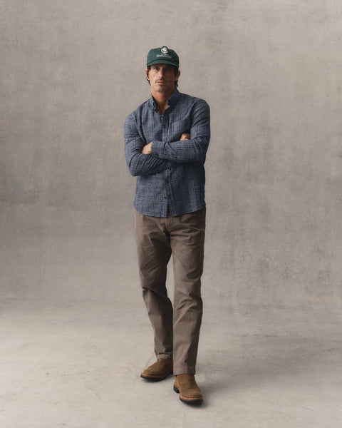 Taylor Stitch The Jack - Indigo Basketweave Check - nineNORTH