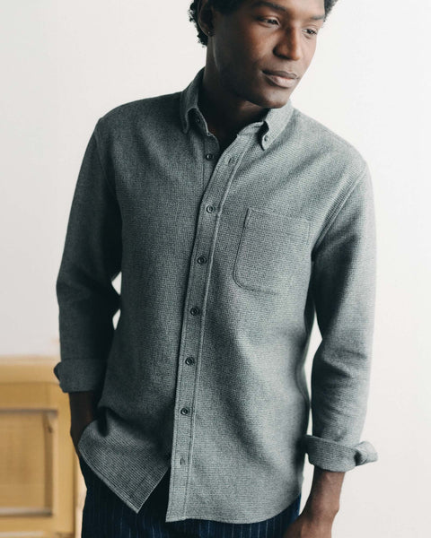 Taylor Stitch The Jack Shirt - Charcoal Twist Waffle - nineNORTH | Men's & Women's Clothing Boutique