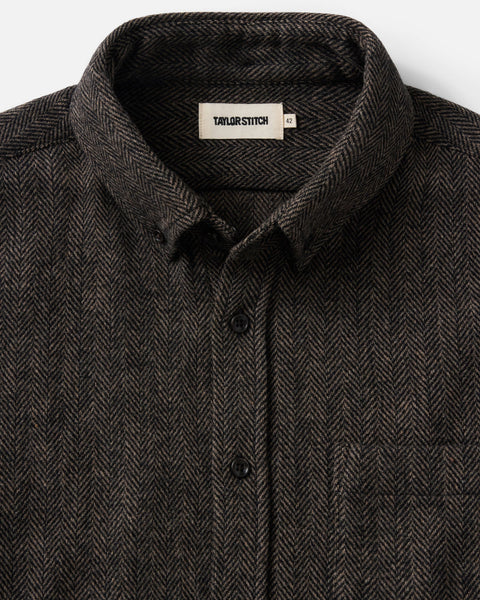 Taylor Stitch The Jack - Walnut Herringbone Wool - nineNORTH