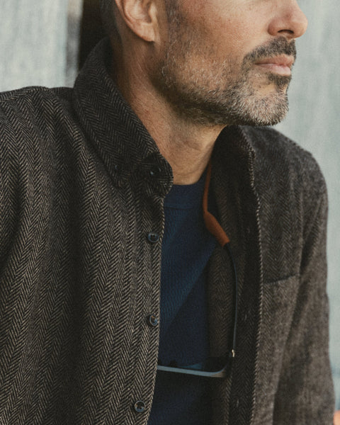 Taylor Stitch The Jack - Walnut Herringbone Wool - nineNORTH
