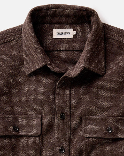 Taylor Stitch The Ledge Shirt / Black Coffee Linen Tweed - nineNORTH | Men's & Women's Clothing Boutique