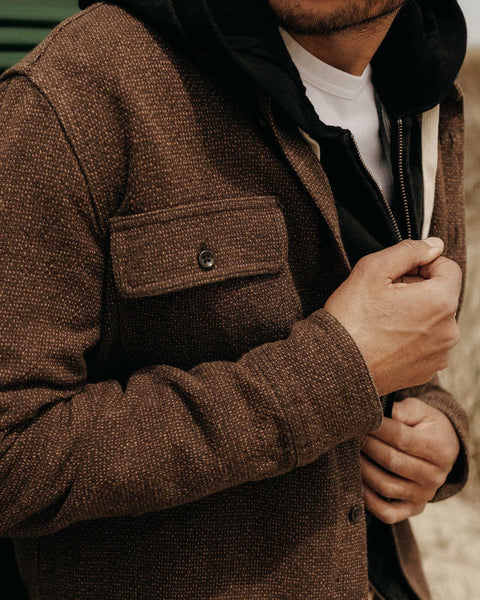 Taylor Stitch The Ledge Shirt / Black Coffee Linen Tweed - nineNORTH | Men's & Women's Clothing Boutique