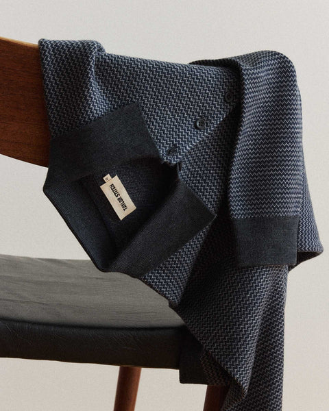 Taylor Stitch The Newton Sweater Polo - Navy Birdseye Merino - nineNORTH | Men's & Women's Clothing Boutique