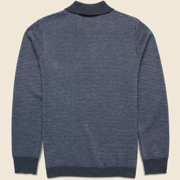 Taylor Stitch The Newton Sweater Polo - Navy Birdseye Merino - nineNORTH | Men's & Women's Clothing Boutique