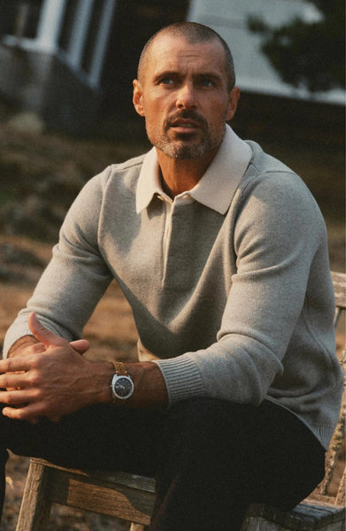 Taylor Stitch The Rugby Sweater - Heather Grey Merino - nineNORTH
