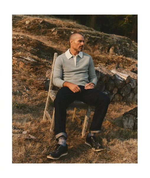 Taylor Stitch The Rugby Sweater - Heather Grey Merino - nineNORTH