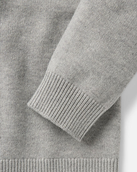 Taylor Stitch The Rugby Sweater - Heather Grey Merino - nineNORTH