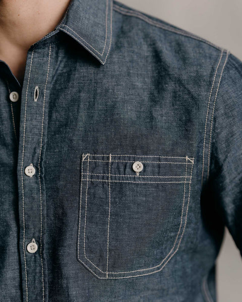 Taylor Stitch The Utility Shirt / Rinsed Indigo Nep - nineNORTH | Men's & Women's Clothing Boutique