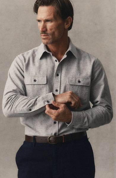 Taylor Stitch The Yosemite Shirt - Mist Donegal - nineNORTH | Men's & Women's Clothing Boutique