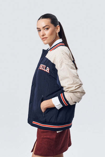 Terez Philadelphia 76ers Time Out Bomber Jacket - nineNORTH