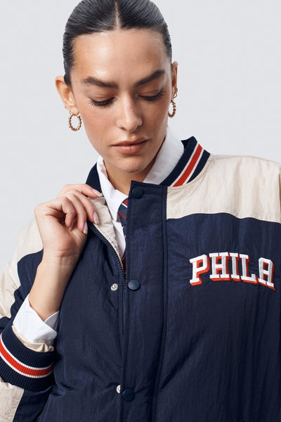 Terez Philadelphia 76ers Time Out Bomber Jacket - nineNORTH