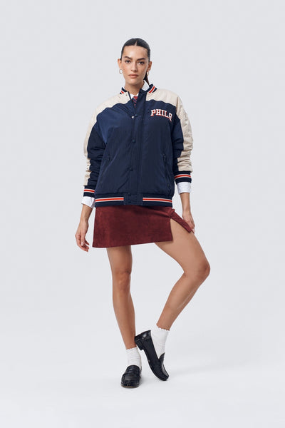 Terez Philadelphia 76ers Time Out Bomber Jacket - nineNORTH