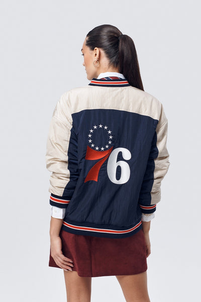 Terez Philadelphia 76ers Time Out Bomber Jacket - nineNORTH