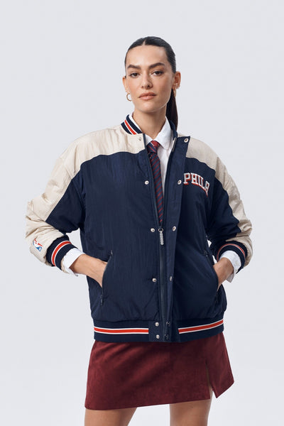 Terez Philadelphia 76ers Time Out Bomber Jacket - nineNORTH