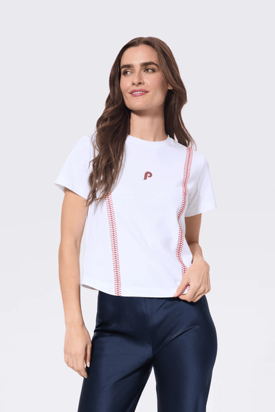 Terez Philadelphia Phillies Stitch Draft Tee - Sugar Swizzle - nineNORTH | Men's & Women's Clothing Boutique