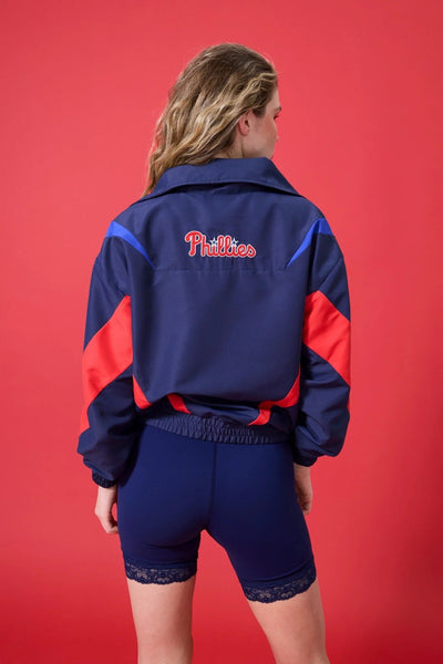 Terez Philadelphia Phillies Track Quarter Zip Jacket - nineNORTH | Men's & Women's Clothing Boutique