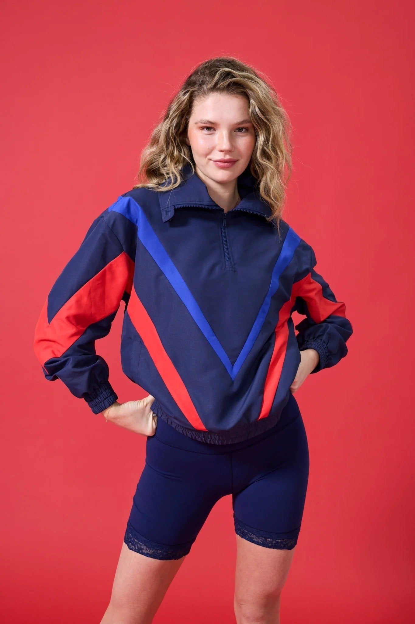 Terez Philadelphia Phillies Track Quarter Zip Jacket - nineNORTH | Men's & Women's Clothing Boutique