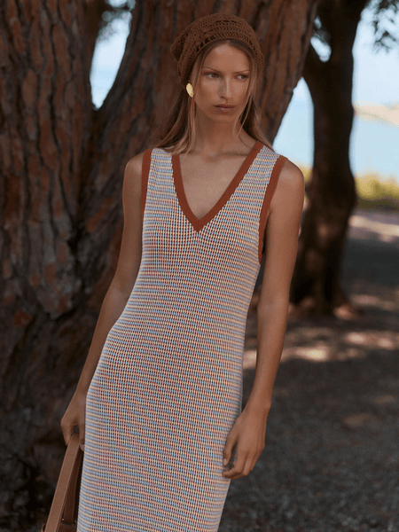Varley Albane Knit Dress - Caramel Clay - nineNORTH | Men's & Women's Clothing Boutique