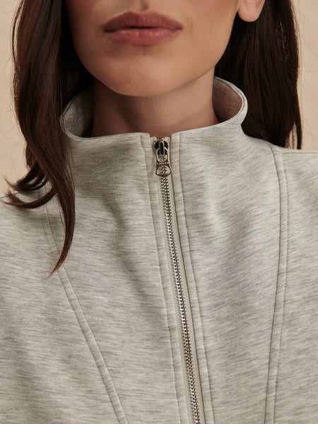 Varley Arlene Zip-Through Sweat - Light Grey Marl - nineNORTH | Men's & Women's Clothing Boutique