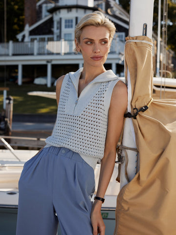 Varley Bains Half - Zip Tank / Plein Blue - nineNORTH | Men's & Women's Clothing Boutique
