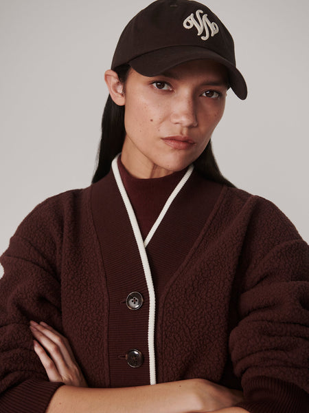 Varley Brenna Button-Neck Fleece - Deep Mahogany - nineNORTH