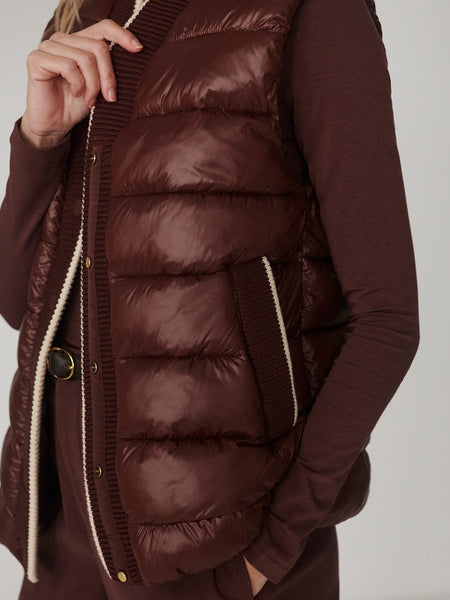 Varley Colwyn Padded Gilet - Brown Stone - nineNORTH