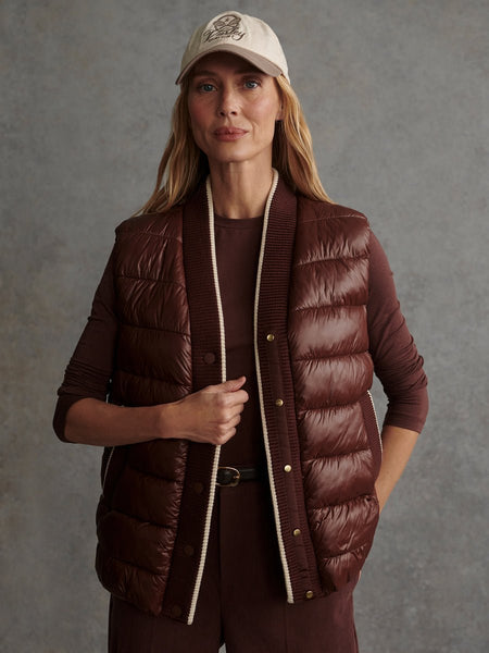 Varley Colwyn Padded Gilet - Brown Stone - nineNORTH