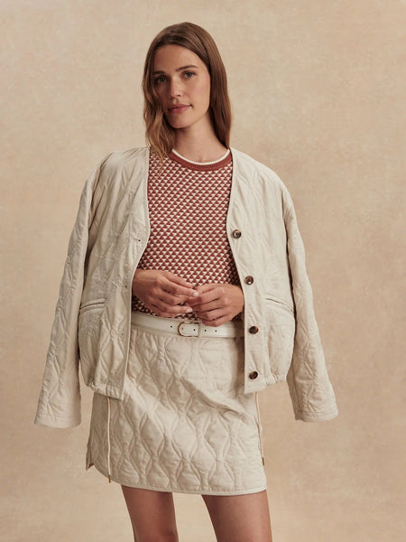 Varley Florin Quilted Skirt - Oatmilk - nineNORTH | Men's & Women's Clothing Boutique