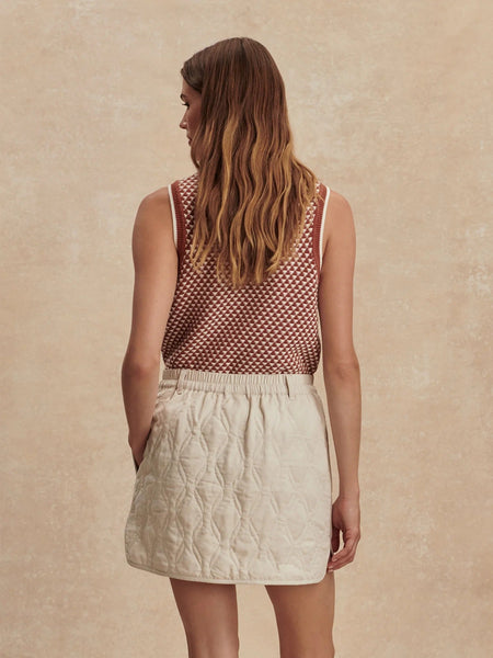 Varley Florin Quilted Skirt - Oatmilk - nineNORTH | Men's & Women's Clothing Boutique