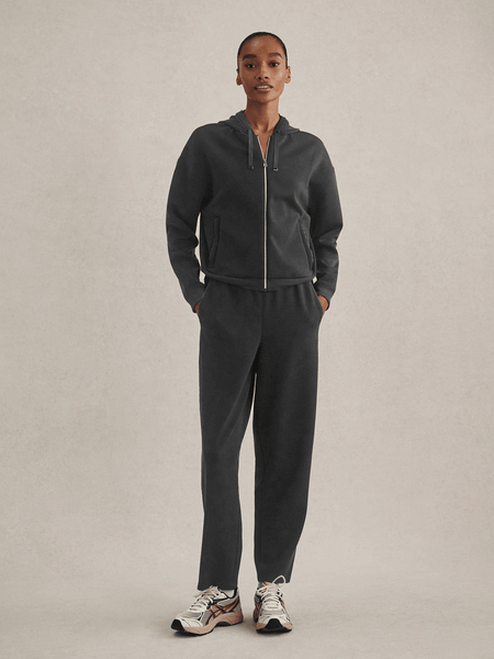Varley Jorgie Zip-Through Hoodie - Slate Black - nineNORTH