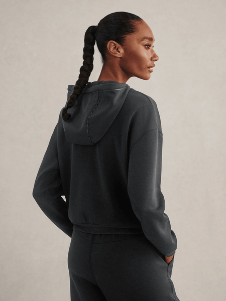 Varley Jorgie Zip-Through Hoodie - Slate Black - nineNORTH
