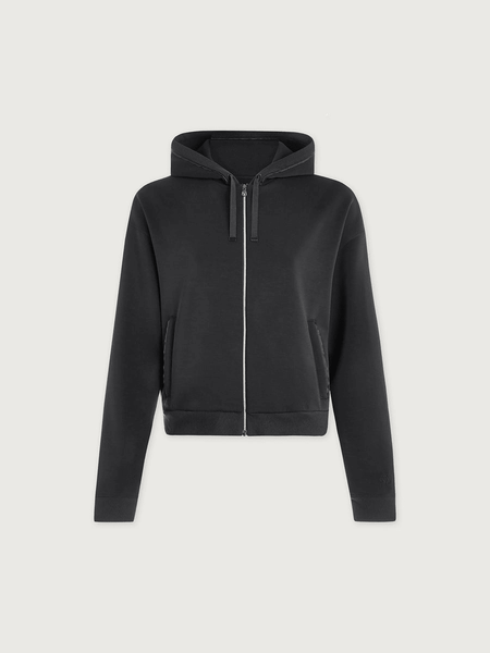 Varley Jorgie Zip-Through Hoodie - Slate Black - nineNORTH