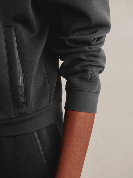 Varley Jorgie Zip-Through Hoodie - Slate Black - nineNORTH