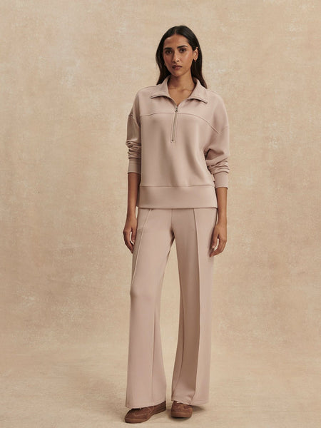 Varley Kayleigh Half Zip Sweat - Mushroom - nineNORTH | Men's & Women's Clothing Boutique