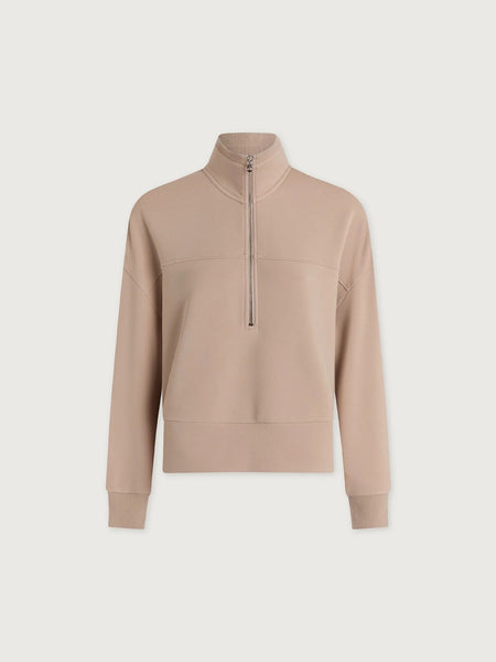 Varley Kayleigh Half Zip Sweat - Mushroom - nineNORTH | Men's & Women's Clothing Boutique