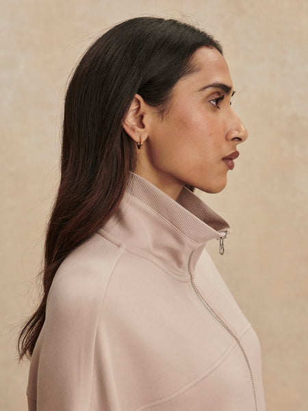 Varley Kayleigh Half Zip Sweat - Mushroom - nineNORTH | Men's & Women's Clothing Boutique