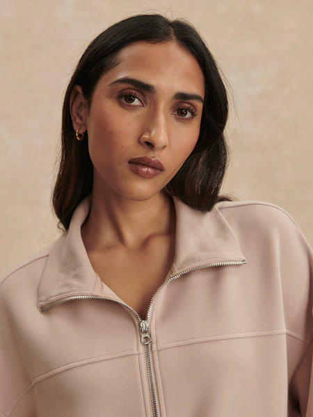 Varley Kayleigh Half Zip Sweat - Mushroom - nineNORTH | Men's & Women's Clothing Boutique