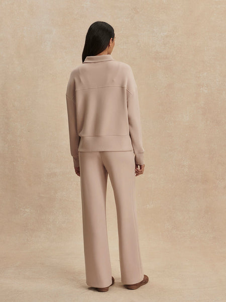 Varley Kayleigh Half Zip Sweat - Mushroom - nineNORTH | Men's & Women's Clothing Boutique