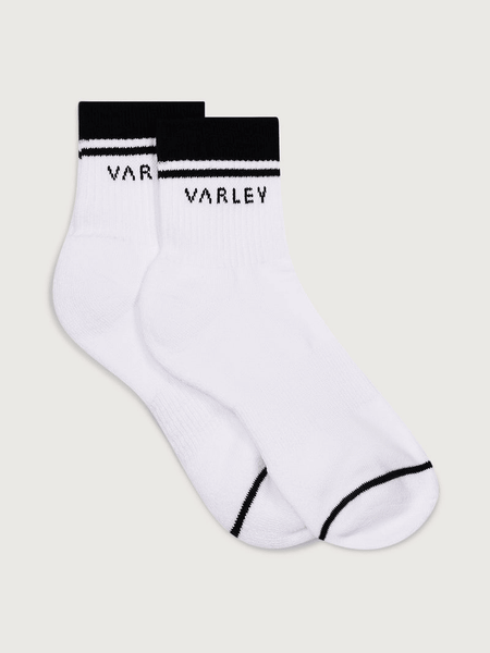 Varley Lenni Half Crew Sock - White/Black - nineNORTH | Men's & Women's Clothing Boutique