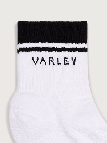 Varley Lenni Half Crew Sock - White/Black - nineNORTH | Men's & Women's Clothing Boutique